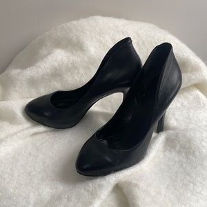 BCBG Black Leather Pumps Size 9
